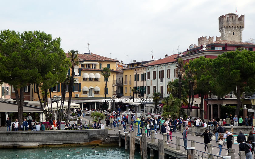The port for the lake ferry at Sirmione